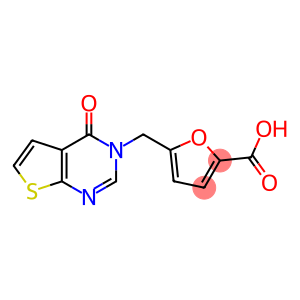 5-({4-oxo-3H,4H-thieno[2,3-d]pyrimidin-3-yl}methyl)furan-2-carboxylic acid