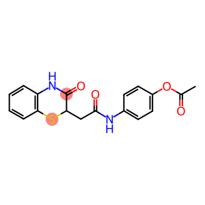 4-{[2-(3-oxo-3,4-dihydro-2H-1,4-benzothiazin-2-yl)acetyl]amino}phenyl acetate