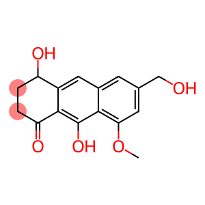 1-oxo-4,9-dihydroxy-8-methoxy-6-hydroxymethyl-1,2,3,4-tetrahydroanthracene