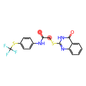 2-[(4-oxo-3,4-dihydro-2-quinazolinyl)sulfanyl]-N-{4-[(trifluoromethyl)sulfanyl]phenyl}acetamide