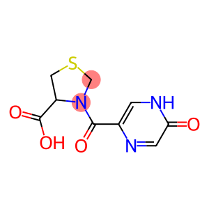 3-[(5-oxo-4,5-dihydropyrazin-2-yl)carbonyl]-1,3-thiazolidine-4-carboxylic acid