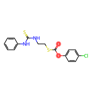 O-(P-CHLOROPHENYL)S-(2-(3-PHENYLTHIOUREIDO)ETHYL)THIOCARBONATE