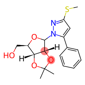 2-O,3-O-(Isopropylidene)-1-[3-(methylthio)-5-phenyl-1H-pyrazol-1-yl]-1-deoxy-D-ribofuranose