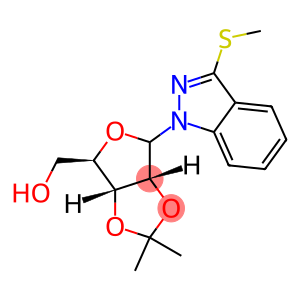 2-O,3-O-(Isopropylidene)-1-[3-(methylthio)-1H-indazol-1-yl]-1-deoxy-D-ribofuranose