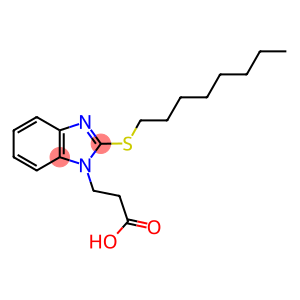 3-[2-(OCTYLTHIO)-1H-BENZIMIDAZOL-1-YL]PROPANOIC ACID