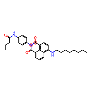 6-(Octylamino)-2-[4-(butyrylamino)phenyl]-2H-benzo[de]isoquinoline-1,3-dione