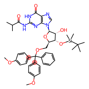 5'-O-(4,4'-DIMETHOXYTRITYL)-N2-ISOBUTYRYL-3'-T-BUTYLDIMETHYLSILYL-R-GUANOSINE