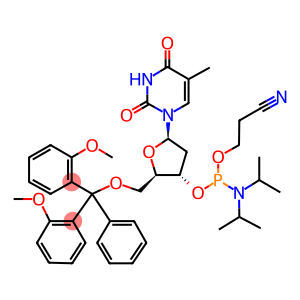 5'-O-DIMETHOXYTRITYLTHYMIDINE 3'-(2-CYANOETHOXY)-N,N-DIISOPROPYLPHOSPHORAMIDITE