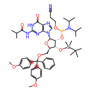 5'-O-(4,4'-DIMETHOXYTRITYL)-N2-ISOBUTYRYL-R-GUANOSINE-3'-T-BUTYLDIMETHYLSILYL-2'-(2-CYANOETHYL-N,N-DIISOPROPYL)PHOSPHORAMIDITE