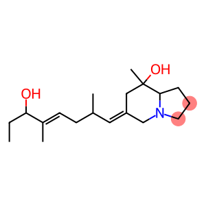 Octahydro-6-(6-hydroxy-2,5-dimethyl-4-octen-1-ylidene)-8-methylindolizin-8-ol