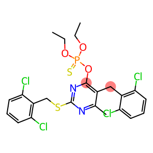 O-(5-(2,6-DICHLOROBENZYL)-2-[(2,6-DICHLOROBENZYL)THIO]-6-METHYLPYRIMIDIN-4-YL) O,O-DIETHYL PHOSPHOTHIOATE