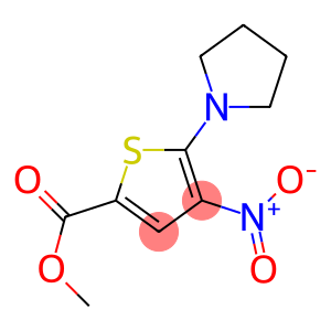 2-(1-Pyrrolidinyl)-3-nitro-5-methoxycarbonylthiophene