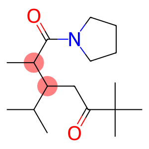 1-(1-Pyrrolidinyl)-3-isopropyl-2,6,6-trimethyl-1,5-heptanedione