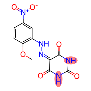 pyrimidine-2,4,5,6(1H,3H)-tetrone 5-({5-nitro-2-methoxyphenyl}hydrazone)
