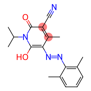 3-Pyridinecarbonitrile,  5-[2-(2,6-dimethylphenyl)diazenyl]-1,2-dihydro-6-hydroxy-4-methyl-1-(1-methylethyl)-2-oxo-