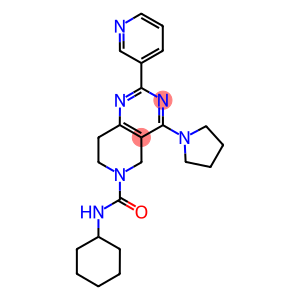 2-PYRIDIN-3-YL-4-PYRROLIDIN-1-YL-7,8-DIHYDRO-5H-PYRIDO[4,3-D]PYRIMIDINE-6-CARBOXYLIC ACID CYCLOHEXYLAMIDE