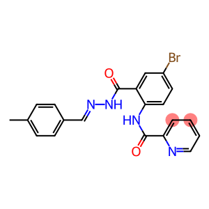 Pyridine-2-carboxylic acid [4-bromo-2-(4-methyl-benzylidene-hydrazinocarbonyl)-phenyl]-amide