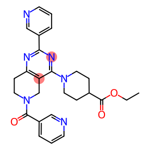 1-[6-(PYRIDINE-3-CARBONYL)-2-PYRIDIN-3-YL-5,6,7,8-TETRAHYDRO-PYRIDO[4,3-D]PYRIMIDIN-4-YL]-PIPERIDINE-4-CARBOXYLIC ACID ETHYL ESTER