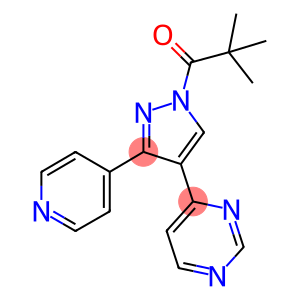 3-(PYRIDIN-4-YL)-4-(PYRIMIDIN-4-YL)-1-(TERT-BUTYLCARBONYL)PYRAZOLE