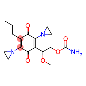 Carbamic acid 2-methoxy-2-[4-propyl-3,6-dioxo-2,5-di(1-aziridinyl)-1,4-cyclohexadienyl]ethyl ester