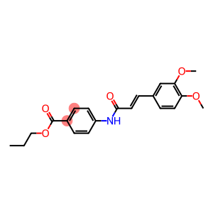 propyl 4-{[(E)-3-(3,4-dimethoxyphenyl)-2-propenoyl]amino}benzoate