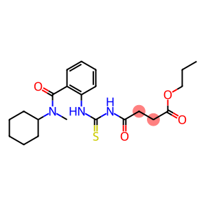 propyl 4-{[(2-{[cyclohexyl(methyl)amino]carbonyl}anilino)carbothioyl]amino}-4-oxobutanoate