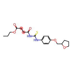 propyl 4-oxo-4-({[4-(tetrahydro-2-furanylmethoxy)anilino]carbothioyl}amino)butanoate