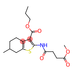 propyl 2-[(4-methoxy-4-oxobutanoyl)amino]-6-methyl-4,5,6,7-tetrahydro-1-benzothiophene-3-carboxylate