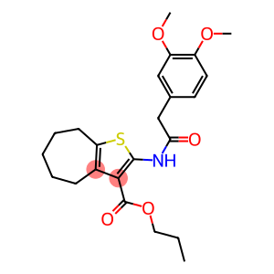 propyl 2-{[(3,4-dimethoxyphenyl)acetyl]amino}-5,6,7,8-tetrahydro-4H-cyclohepta[b]thiophene-3-carboxylate