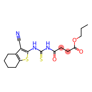 propyl 4-({[(3-cyano-4,5,6,7-tetrahydro-1-benzothiophen-2-yl)amino]carbothioyl}amino)-4-oxobutanoate