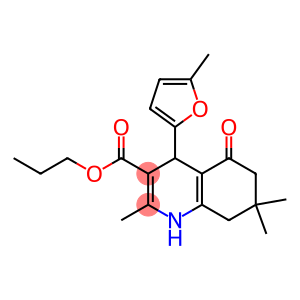 propyl 2,7,7-trimethyl-4-(5-methyl-2-furyl)-5-oxo-1,4,5,6,7,8-hexahydroquinoline-3-carboxylate