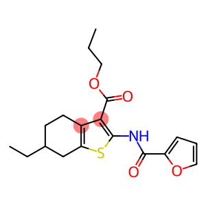 propyl 6-ethyl-2-(2-furoylamino)-4,5,6,7-tetrahydro-1-benzothiophene-3-carboxylate