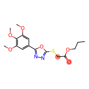 propyl {[5-(3,4,5-trimethoxyphenyl)-1,3,4-oxadiazol-2-yl]sulfanyl}acetate