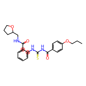 2-({[(4-propoxybenzoyl)amino]carbothioyl}amino)-N-(tetrahydro-2-furanylmethyl)benzamide