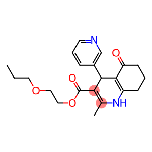 2-propoxyethyl 2-methyl-5-oxo-4-(3-pyridinyl)-1,4,5,6,7,8-hexahydro-3-quinolinecarboxylate