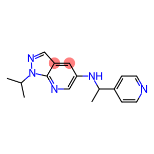 1-(propan-2-yl)-N-[1-(pyridin-4-yl)ethyl]-1H-pyrazolo[3,4-b]pyridin-5-amine