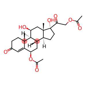 4-PREGNEN-6-BETA, 11-BETA, 17,21-TETROL-3,20-DIONE 6,21-DIACETATE