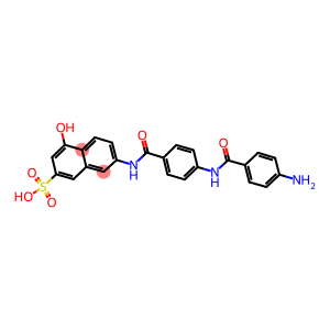 7-[P-(P-AMINOBENZAMIDO)BENZAMIDO]-4-HYDROXY-2-NAPHTHALENESULFONIC ACID