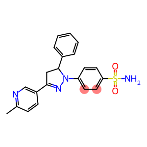 P-(3-(6-METHYL-3-PYRIDYL)-5-PHENYL-2-PYRAZOLIN-1-YL)BENZENESULFONAMIDE