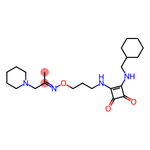 1-Piperidino-2-propanone O-[3-[[2-[(cyclohexylmethyl)amino]-3,4-dioxo-1-cyclobuten-1-yl]amino]propyl]oxime