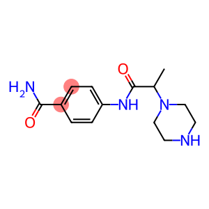 4-[2-(piperazin-1-yl)propanamido]benzamide