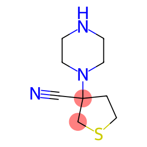 3-(piperazin-1-yl)thiolane-3-carbonitrile