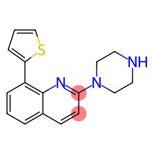 2-PIPERAZIN-1-YL-8-(2-THIENYL)QUINOLINE