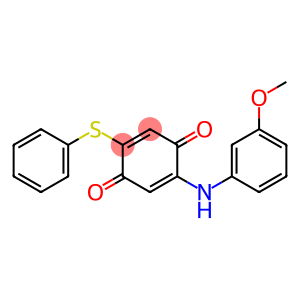 2-(Phenylthio)-5-[(3-methoxyphenyl)amino]-2,5-cyclohexadiene-1,4-dione