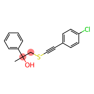 2-Phenyl-3-[[(4-chlorophenyl)ethynyl]thio]propan-2-ol