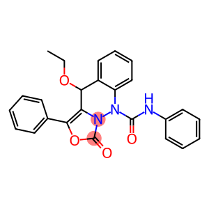 3-Phenyl-4-ethoxy-9-phenylcarbamoyl-4,9-dihydro-9,9a-diaza-1H-naphtho[2,3-c]furan-1-one