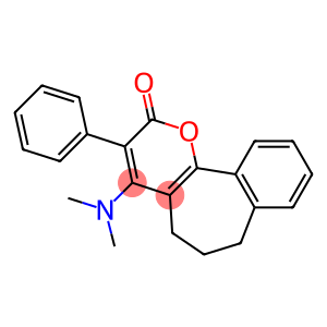 3-Phenyl-4-dimethylamino-6,7-dihydrobenzo[6,7]cyclohepta[1,2-b]pyran-2(5H)-one