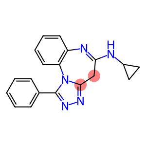 1-Phenyl-5-(cyclopropylamino)-4H-[1,2,4]triazolo[4,3-a][1,5]benzodiazepine