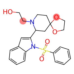 2-[7-[1-(Phenylsulfonyl)-1H-indol-2-yl]-1,4-dioxa-8-azaspiro[4.5]decan-8-yl]ethanol