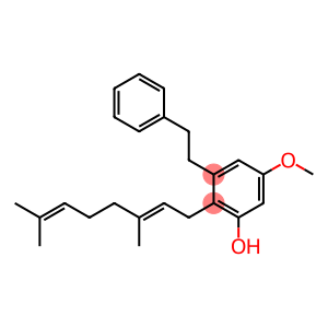 3-(2-Phenylethyl)-2-[(2E)-3,7-dimethyl-2,6-octadien-1-yl]-5-methoxyphenol